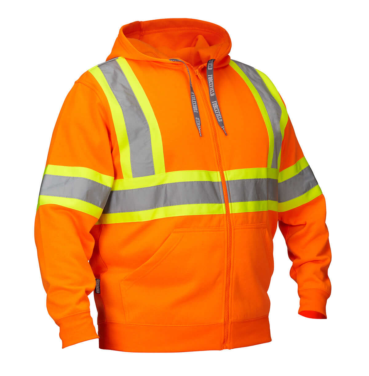 Hi-Vis Safety Hoodie Orange - M